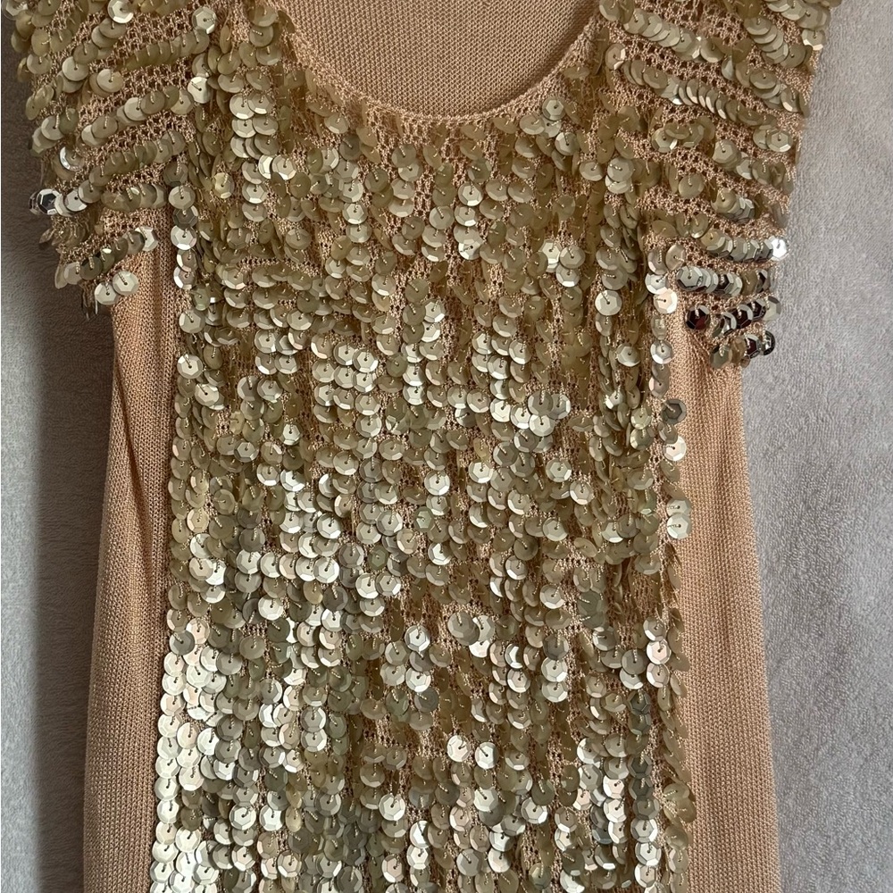 Midnight Velvet Gold Knit Top